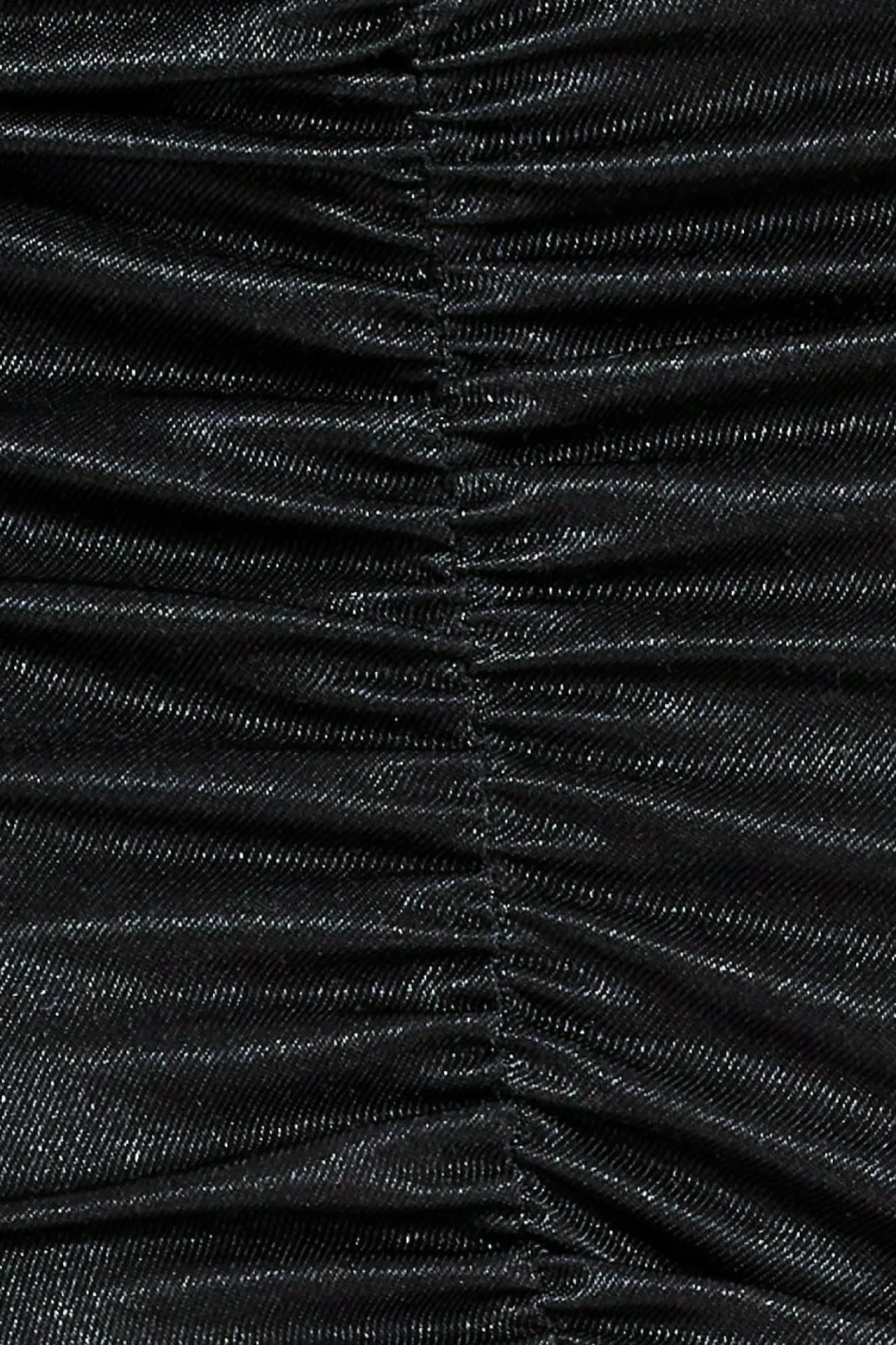 Skirts^* Ruched Satin Mini Skirt Black