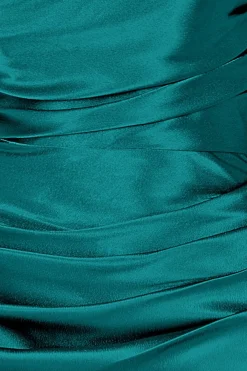 Maxi Dresses^* Satin Bandeau Maxi Dress Green Emerald