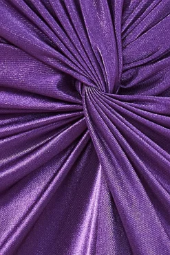Skirts^* Satin Knotted Midi Skirt Purple