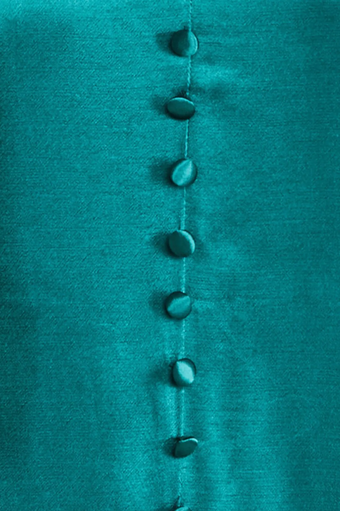 Midi Dresses^* Satin Viscose Front Buttoned Dipped Hem Emerald