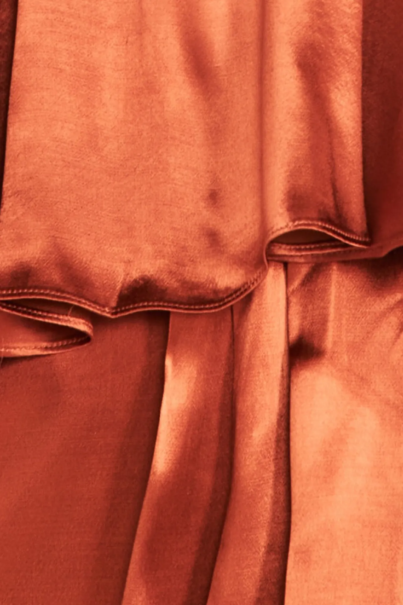 Midi Dresses^* Satin Viscose Front Wrap Midi Brown