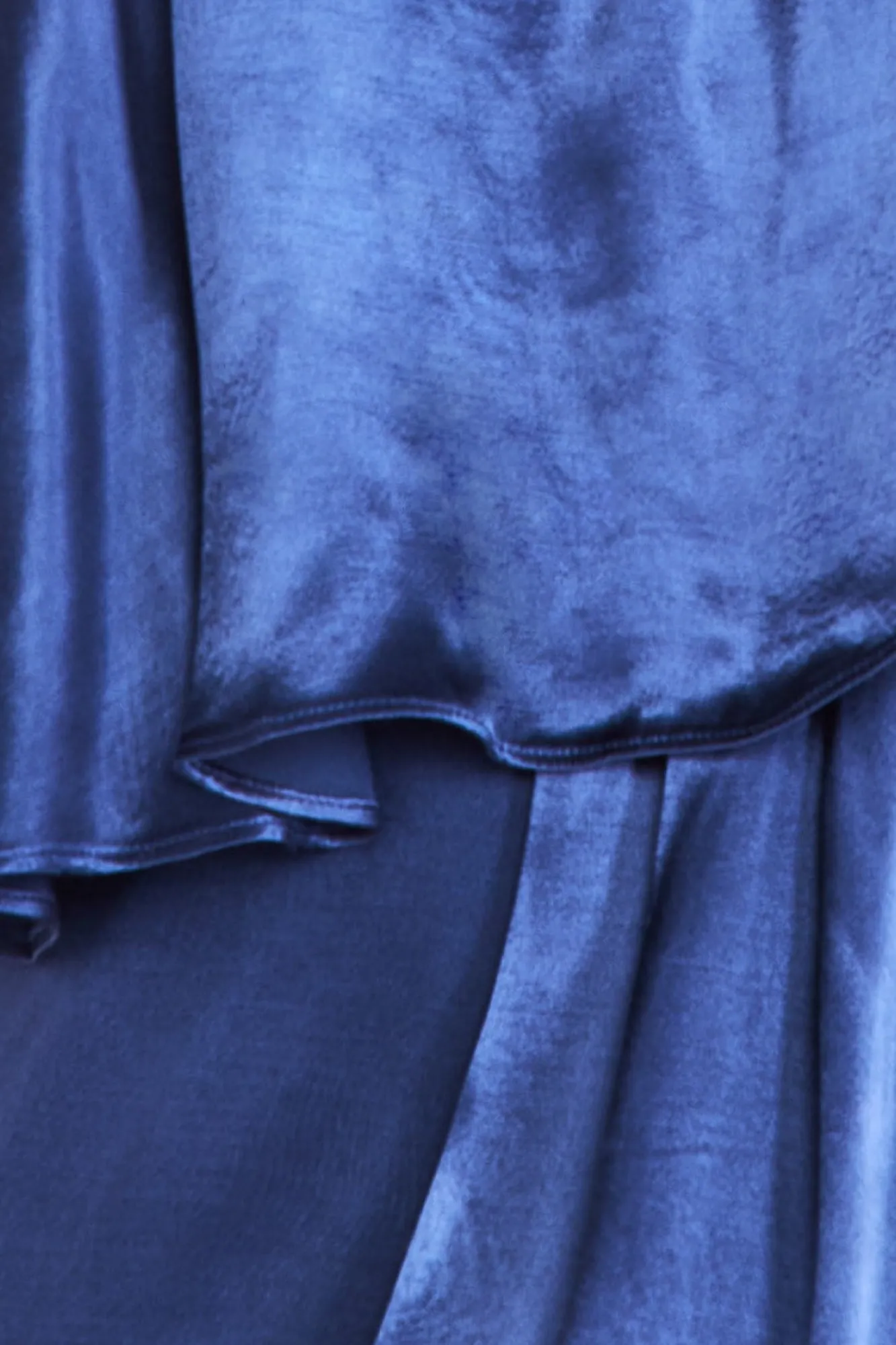 Midi Dresses^* Satin Viscose Front Wrap Midi Dress Navy