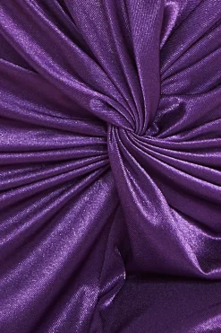 Midi Dresses^* Satin Wrap Knotted Midi Dress Purple