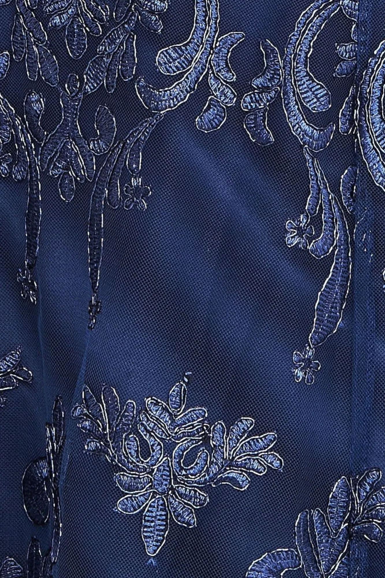 Midi Dresses^* Scalloped Lace Dipped Hem Midi Dress Navy