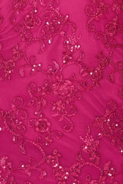 Maxi Dresses^* Scalloped Lace Maxi Dress Burgundy