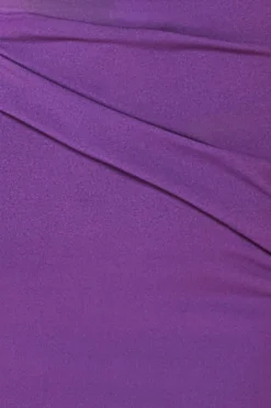 Midi Dresses^* Scuba Bardot Pleated Midi Dress Purple