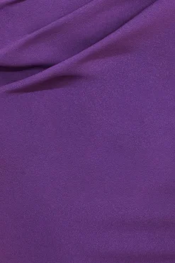 Midi Dresses^* Scuba Crepe Off The Shoulder Midi Purple