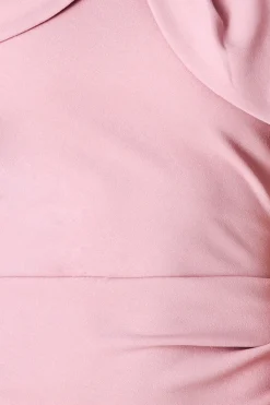 Midi Dresses^* Scuba Crepe Pleated Bardot Midi Blush