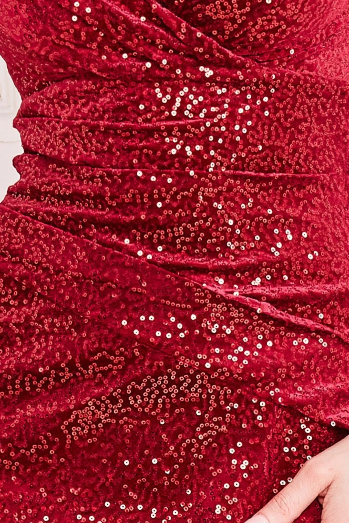 Maxi Dresses^* Sequin & Velvet Bardot Maxi Dress Wine