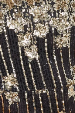 Maxi Dresses^* Sequin And Feather Boobtube Maxi Black