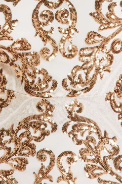 Maxi Dresses^* Sequin Cowl Back Maxi Cream