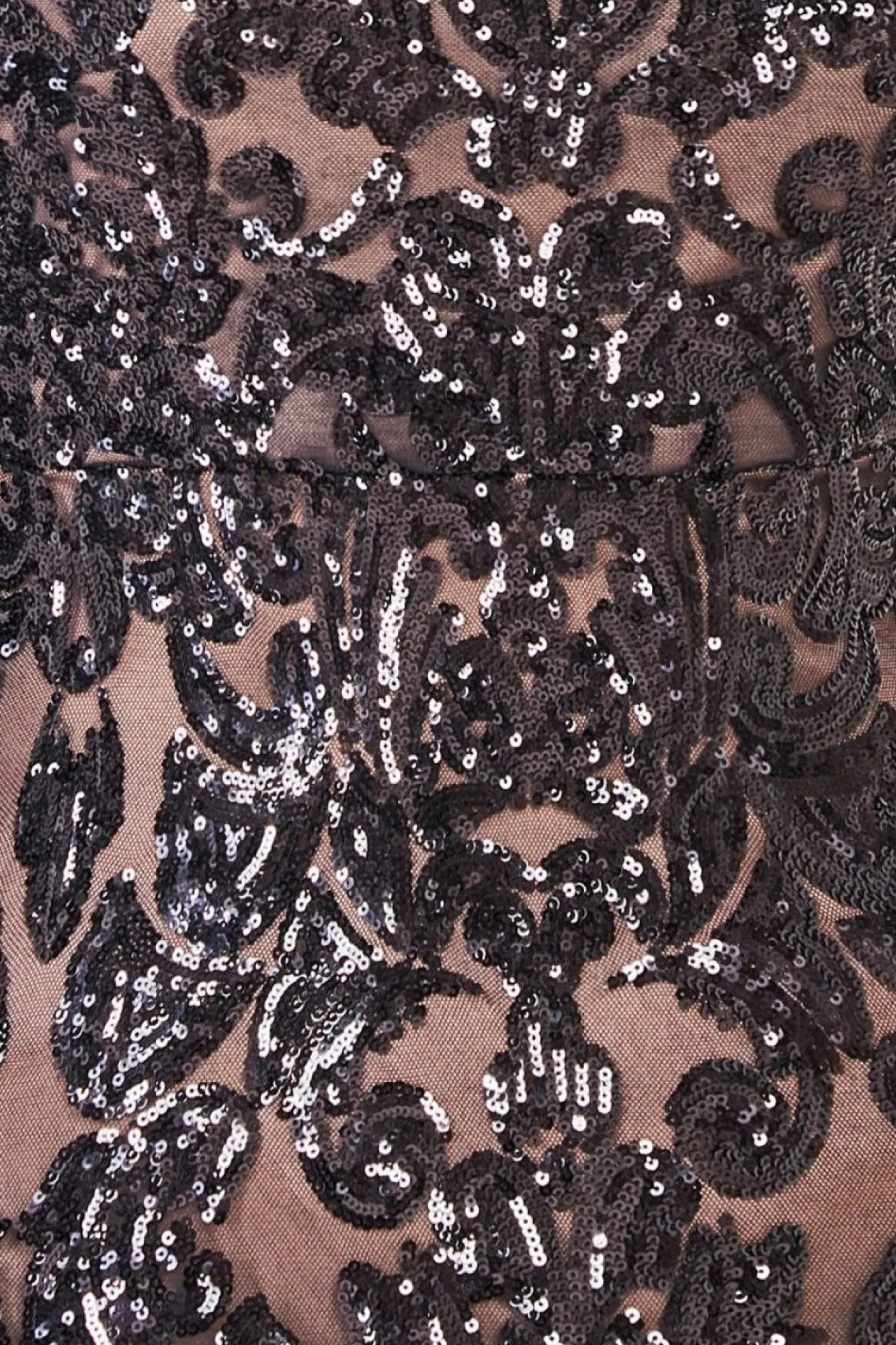 Maxi Dresses^* Sequin High Neck Feather Cuff Maxi Black