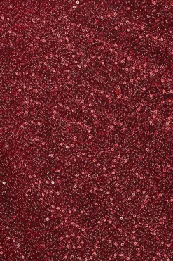 Maxi Dresses^* Sequin Lurex Flutter Sleeve Maxi Dress Wine