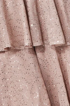 Midi Dresses^* Sequin Lurex Tiered Midi Dress Champagne