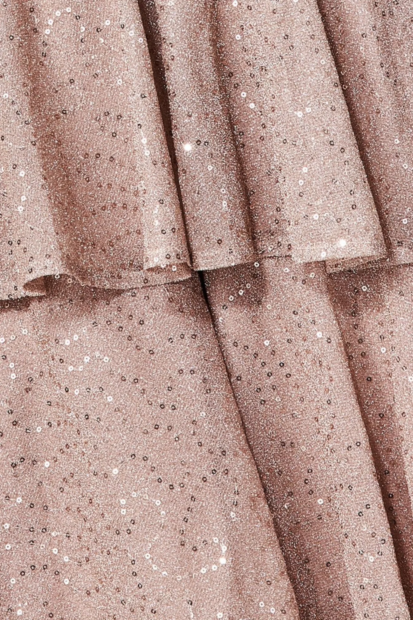 Midi Dresses^* Sequin Lurex Tiered Midi Dress Champagne