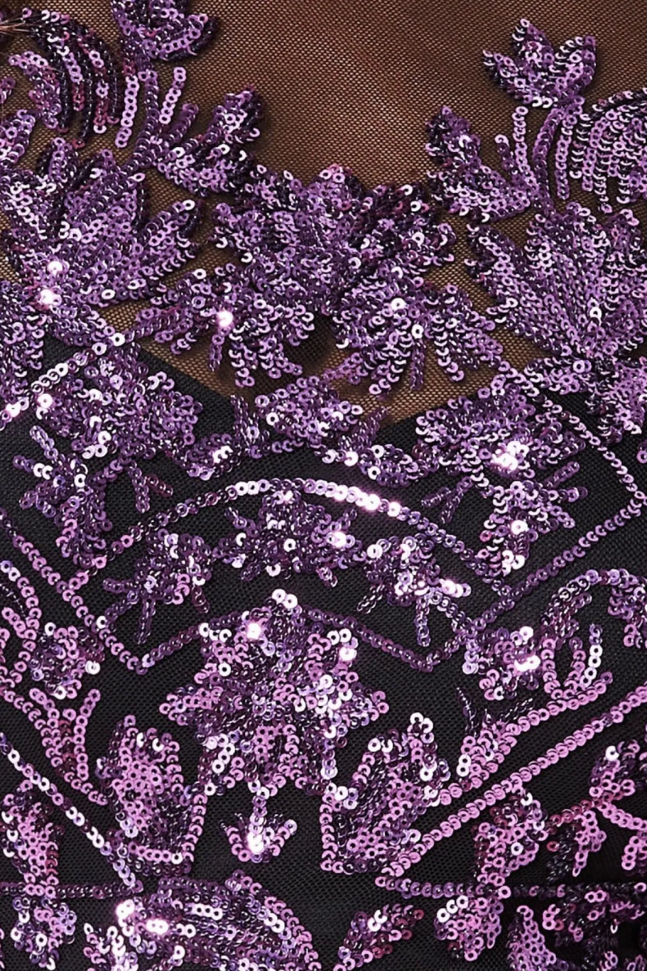 Maxi Dresses^* Sequin Mesh Embroidered Maxi Dress Purple