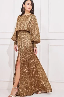 Maxi Dresses^* Shirred Waist Chiffon Printed Maxi - Leopard Print Leopardprint
