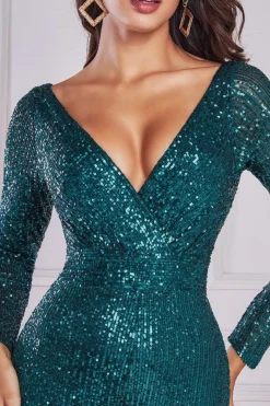 Jumpsuits^* Stripe Sequin Jumpsuit Emerald