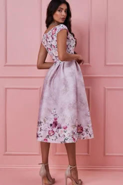 Midi Dresses^* Sweetheart Floral Midi Dress Blush