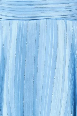 Midi Dresses^* Tiered Chiffon Midi Dress - Powder Blue Powderblue