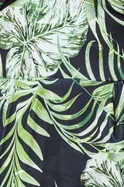 Midi Dresses^* Tropical Print Midi With Batwing Sleeves Green