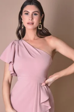 Midi Dresses^* Waterfall Sleeve Wrap Midi Dress Blush