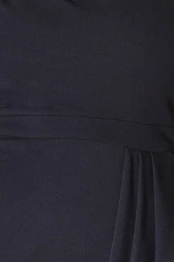 Midi Dresses^* Waterfall Sleeve Wrap Midi Dress Black