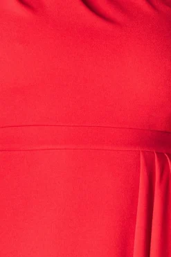 Midi Dresses^* Waterfall Sleeve Wrap Midi Dress Red