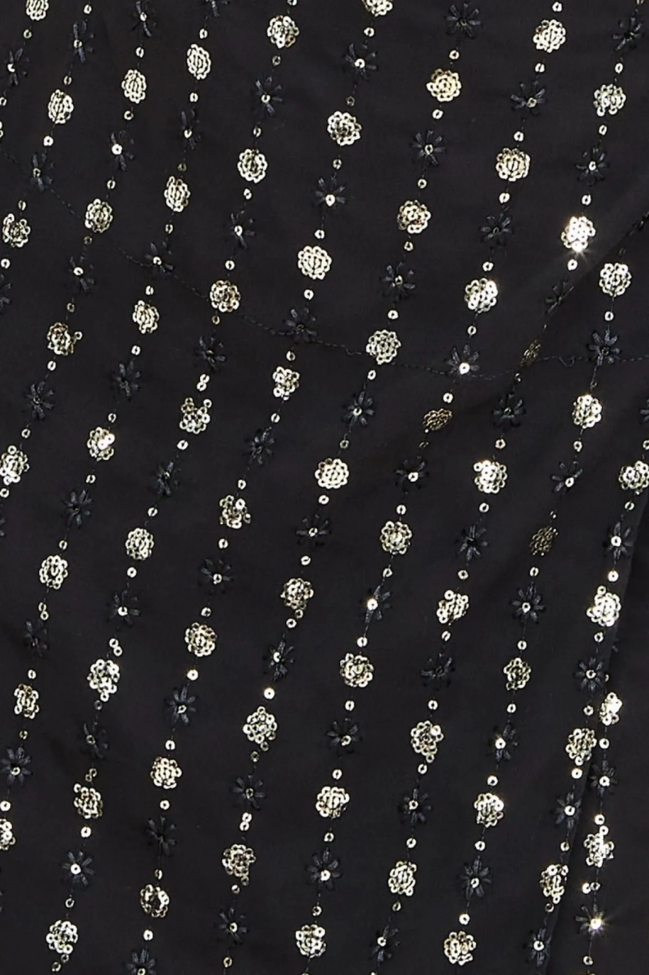Mini Dresses^* Wrap Over Sequin Mini - Black Gold Blackgold