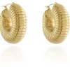 Jewellery^Cachet London Cachet Fifer Hoop Earrings Plated In Gold