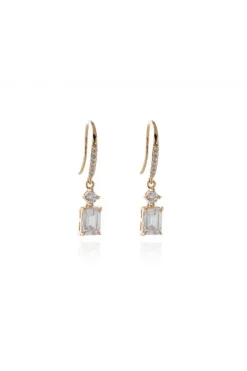 Jewellery^Cachet London Cachet Lani Cz Drop Earrings Gold