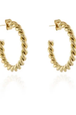 Jewellery^Cachet London Cachet Melia Hoop Earrings Plated In Gold