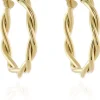 Jewellery^Cachet London Cachet Olena Hoop Earrings Plated In Gold