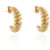 Jewellery^Cachet London Cachet Tetsu Hoop Earrings Plated In Gold