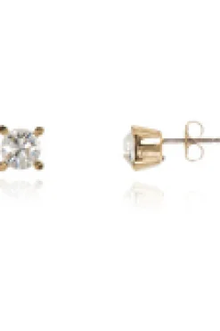 Jewellery^Cachet London Laine 6Mm Stud Earrings 18Ct Gold Plated White