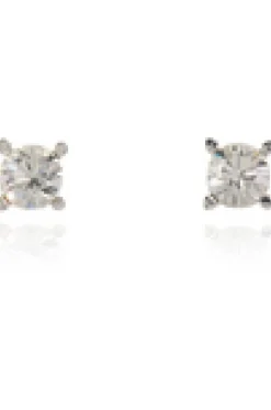 Jewellery^Cachet London Laine 6Mm Stud Earrings Platinum Plated White