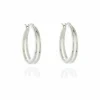 Jewellery^Cachet London Lana 2.5Cm Hoop Earrings Platinum