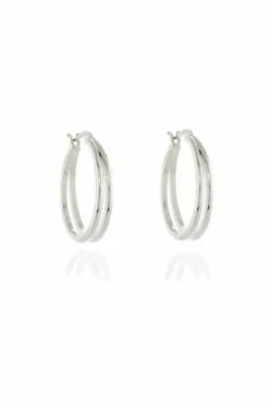 Jewellery^Cachet London Lana 2.5Cm Hoop Earrings Platinum