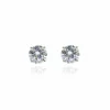 Jewellery^Cachet London Lana 6Mm Earrings With Clear Cz Silver
