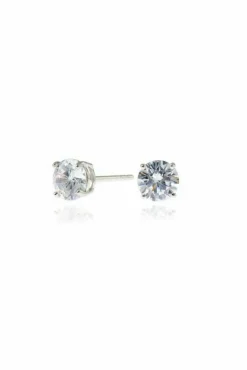 Jewellery^Cachet London Lana 6Mm Earrings With Clear Cz Silver