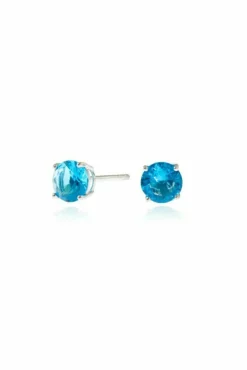 Jewellery^Cachet London Lana 6Mm Earrings With Cz Ocean Blue
