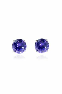 Jewellery^Cachet London Lana 8Mm Earrings With Cz Violet