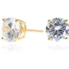 Jewellery^Cachet London Lana 8Mm Earrings 18Ct Gold Plated White