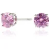 Jewellery^Cachet London Lana 6Mm Earrings Cz Platinum Plated Pink