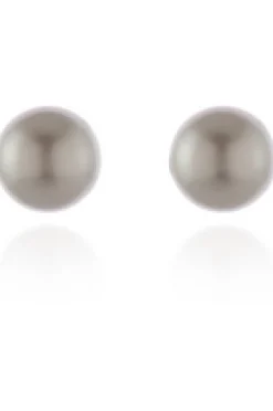 Jewellery^Cachet London Mac 10 Earrings Platinum Pearl White