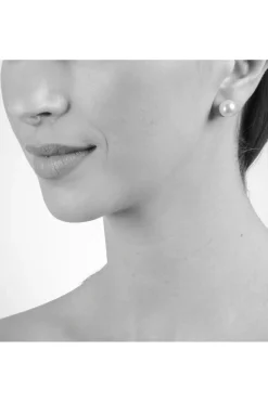 Jewellery^Cachet London Mac 10 Earrings Platinum Pearl White