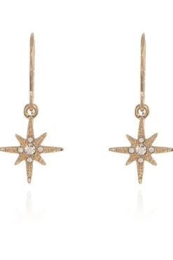Jewellery^Cachet London North Star Earrings 18Ct Plated Gold