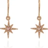 Jewellery^Cachet London North Star Earrings 18Ct Rose Gold Plated Rosegold