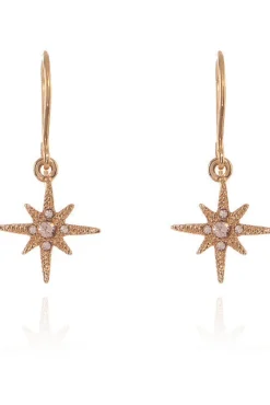 Jewellery^Cachet London North Star Earrings 18Ct Rose Gold Plated Rosegold