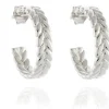 Jewellery^Cachet London Oletta 18Mm Hoop Earrings Platinum Plated Silver